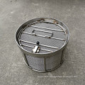 Stainless Steel Wire Mesh Round Basket With Lid Customized Welded Basket WE142101